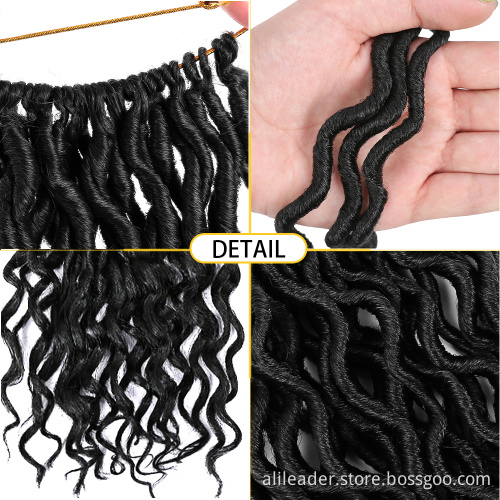 Curly Goddess Faux Locs Synthetic Crochet Braid Hair